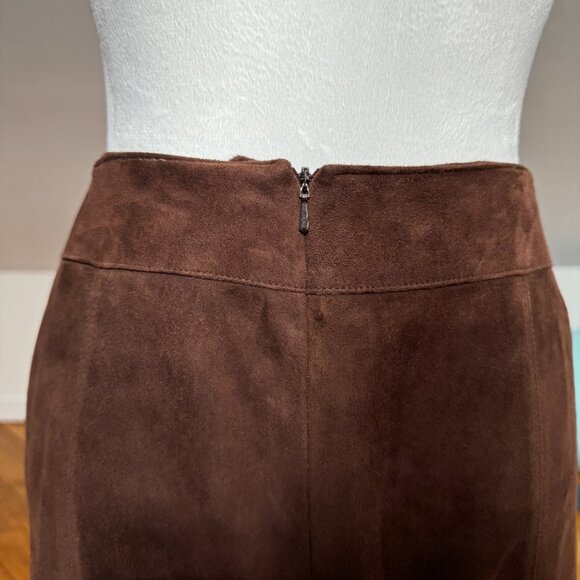Dana Buchman Brown Suede Skirt size - Picture 5 of 9